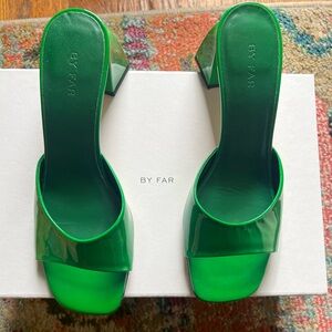 By Far Romy 55 patent leather mules